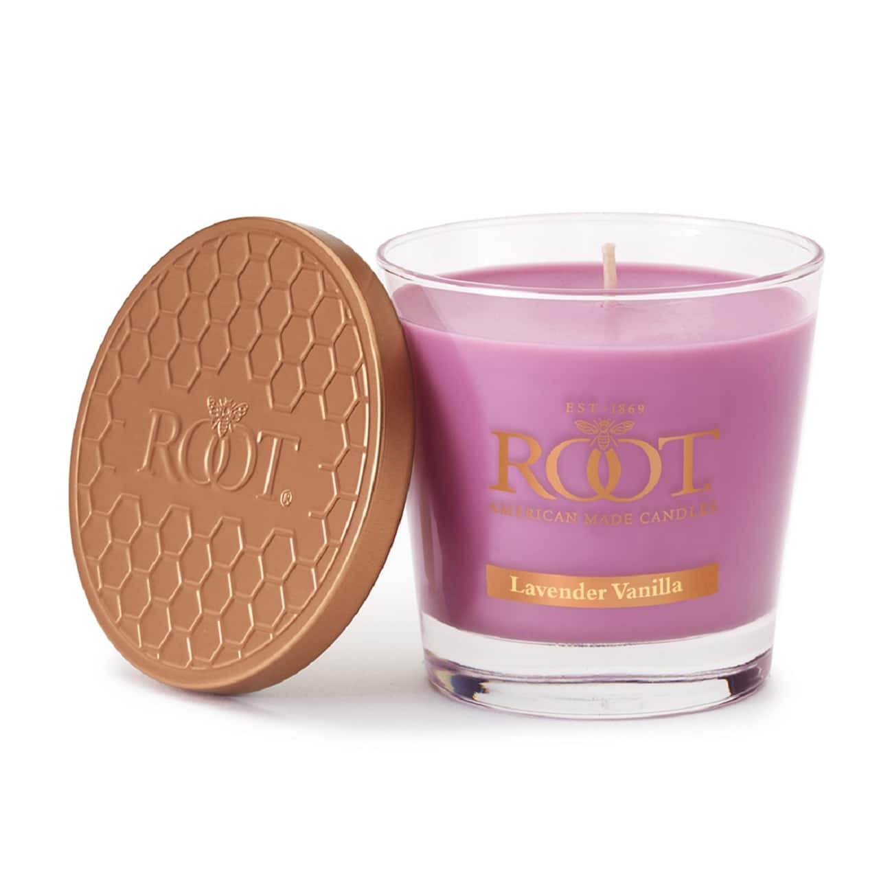 Root Candles 6.3oz. Small Scented Honeycomb Veriglass Jar Candle